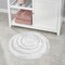 mDesign Round Microfiber Bathroom Spa Mat, Accent Rug, Machine Washable